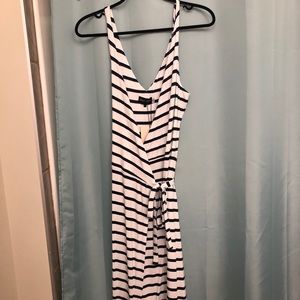Striped wrap dress